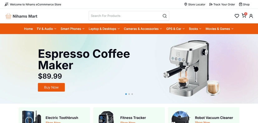Nihams Ecommerce Website